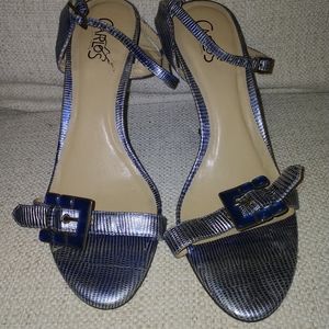 Iridescent silver platforms